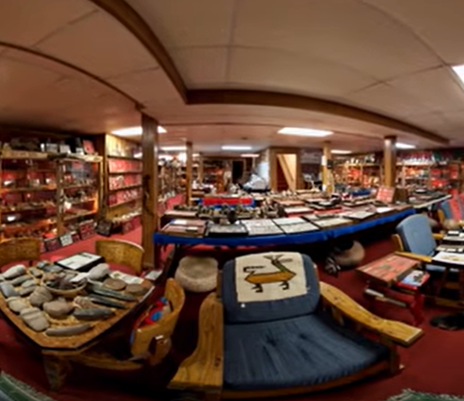 large room filled with furniture and old artifacts