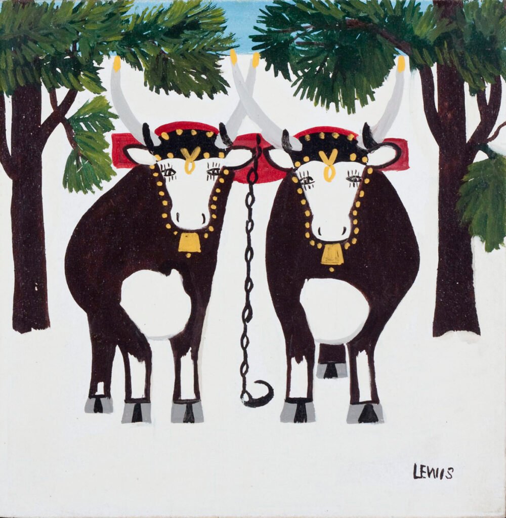 Still Missing painting Ox Team in Winter #1 Maud Lewis art crime